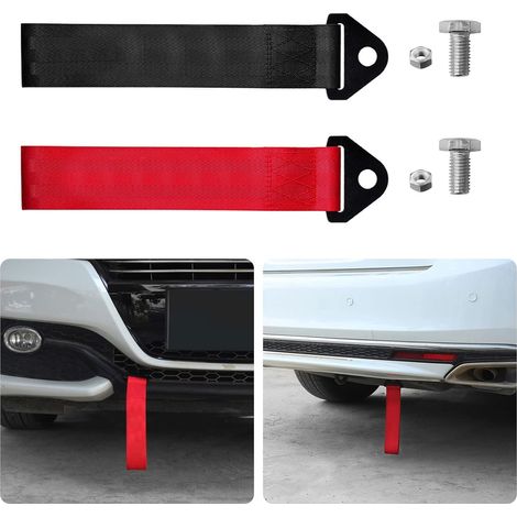 Cordes De Remorquage - Nylon Polyester Double Couture - Pour Voiture Fourgonnette SUV Camion Léger - Lot De 4 (1/5)