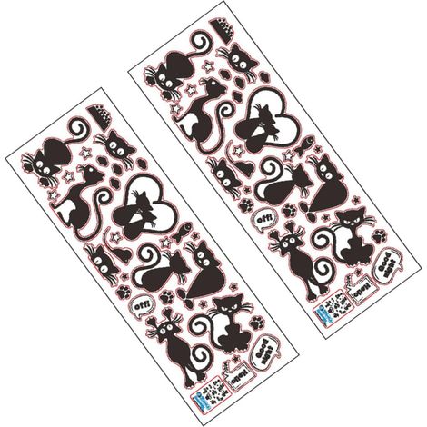 Lot de 2 feuilles d autocollants muraux lumineux pour la (1/5)