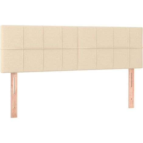 Bettkopfteil/Bettkopf/Kopfteile Creme 144x5x78/88 cm Stoff (1/5)