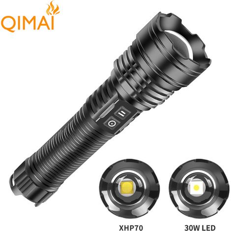 (Modèle sans pile 2197C-1) Lampe torche, compatible avec les aventures en plein air, étanche, puissance 30W. (1/4)