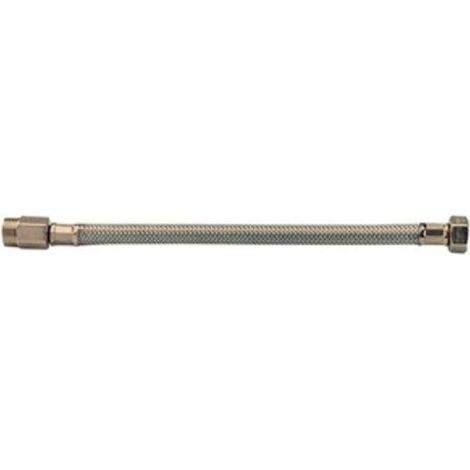 10 x FLESSIBILE INOX PROLUNGATO MAS/FEM 1/2 35CM DN10