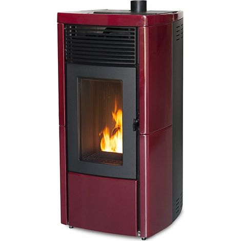 Pelletofen MCZ STAR AIR Maestro 8 kW verschiedene Farben Pellet Ofen Kaminofen Bordeauxrot