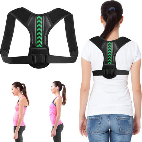 Correcteur de posture réglable, soutien dorsal, redresseur de dos ajustable, ceinture de maintien pour le haut du dos (1/5)