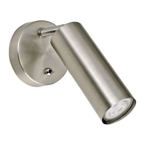 Aplique a pared modelo Antia acabado niquel satinado, 14cm(alto) 10cm(ancho) 23cm (fondo) (1/3)