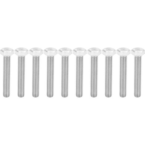 Lot de 10 Vis Hexagonales M8x50 Inox 304 Haute Résistance Quincaillerie (1/5)
