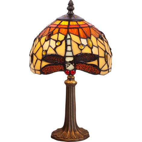 Tischlampe mit Sockel, Durchmesser 20 cm, Serie Belle Amber