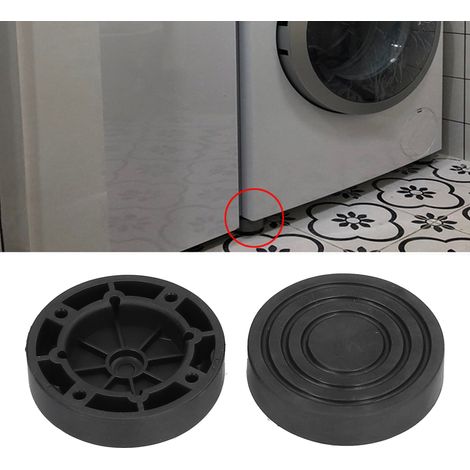 Pieds de machine à laver avec ventouses, tapis antichoc antidérapants et rehausseurs de tambour (lot de 22) (1/5)