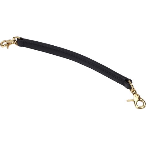 Sangle de selle en cuir noir avec boucle professionnelle, idéale pour les débutants et les enfants. (1/5)