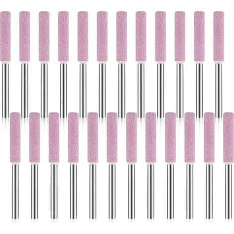 Lot de 24 Pierres à Aiguiser pour Chaîne de Tronçonneuse 3x4.8mm, Accessoires d'Affûtage et de Polissage Universels (1/5)
