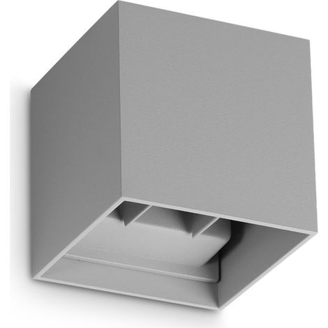 Ideal Lux applique moderna Atom 2 luci LED integrato IP54 grigio metallo
