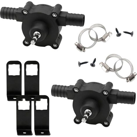 Set mit 2 tragbaren Mini-Elektropumpen für Bohrmaschinen, Wasserpumpen, Dieselmotoren, Öl, Flüssigkeiten, Wasser, Handpumpen, automatische Transferpumpen, hohe Pumpgeschwindigkeit (1/5)