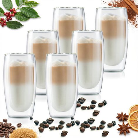 Verres isothermes pour latte macchiato 350 ml (lot de 6) (1/5)