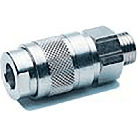 Coupleur d'air RS PRO, Filetage vers Femelle G 1/4 Mâle 1/4pouces en Laiton nickelé ( Prix pour Paquet de 10 ) (1/2)