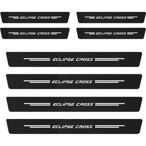 (8 pièces Eclipse Cross) 4 autocollants de protection de seuil de porte en fibre de carbone pour Mitsubishi Eclipse Cross (1/3)