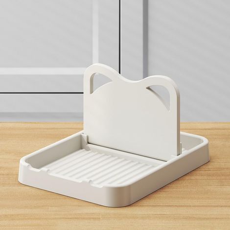 Kitchen utensil storage shelf, 2-in-1 dish organizer (grey)High quality enhances quality of life. (1/5)