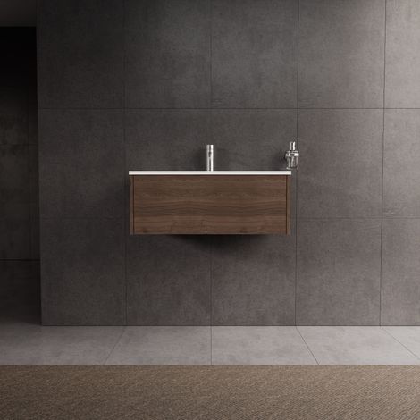 Inda - Meuble de salle de bain 1 tiroir L.80 avec vasque