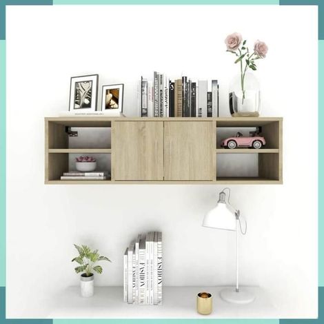 806259 étagère murale Chêne sonoma 102x30x29 cm Bois d’ingénierie (1/5)