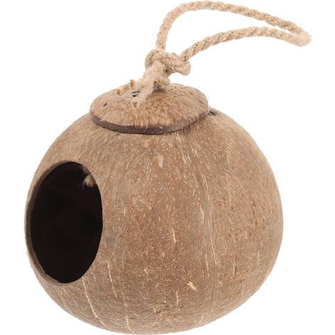 Nid Oiseau Coque Naturelle Suspendu pour Perroquets Balançoire Résistante et Confortable Maison de Repos Oiseaux Stimule Curiosité (1/5)