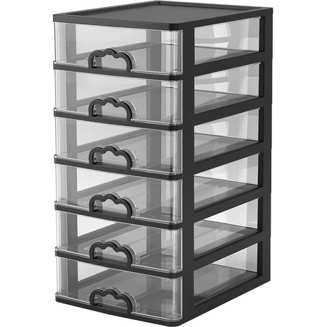 Organisateur de Bureau à Tiroirs Multiples – Boîte de Rangement Multifonction pour Maquillage, Accessoires et Fournitures, Armoire de Stockage Compacte (1/2)