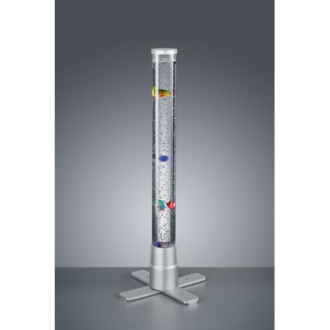 Lampada Tavolo Acqua Pesciolini Galleggianti Cilindro Cambio Luce Motion GD Trio (1/4)