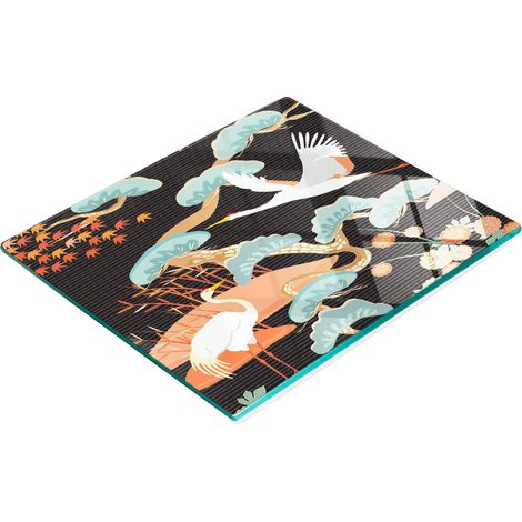 Planche à apéritif décorative en verre en forme de grue, 60 x 52 cm (1/5)