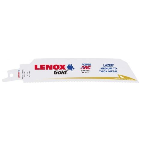 Lame scie sabre 152x25x09mm 14 dents Pack a 5 Unités LENOX (1/2)
