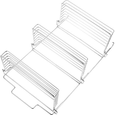 Étagère murale de douche pliable en acier inoxydable avec crochet pour shampoing, installation sans (1/5)