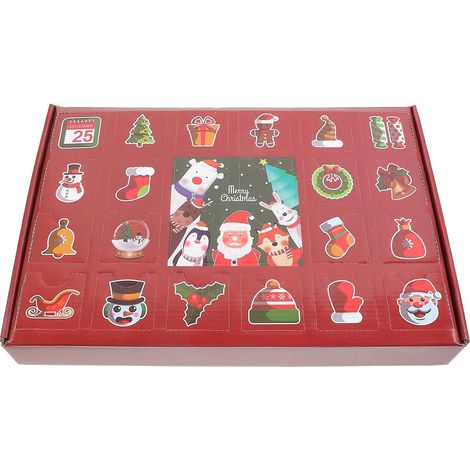 christmas Advent Calendar Box Diy Empty Surprise Box 24 Days Blind Gift Box Christmas Advent Countdown Candy Container Refillable New Year Party (1/5)