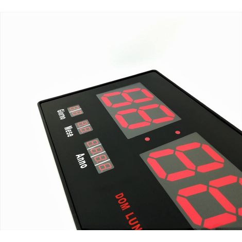 Orologio Digitale da Parete con Display a LED, con Funzione Datario e Termostato