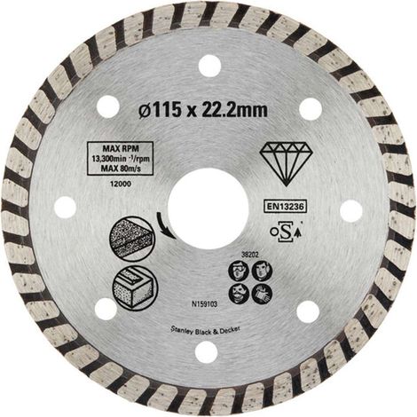 STANLEY - DISCO DIAMANTATO 115X22.2MM PER GRANITO (1/2)