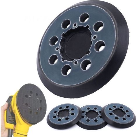 Lot de 4 tampons de ponçage de rechange à crochet et boucle à 8 trous de 5 pouces pour DeWalt DWE64233 et N329079 Compatible avec DWE6423/6423K (1/4)