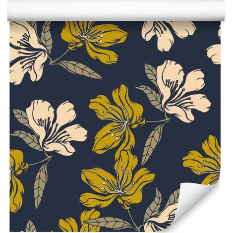Papel pintado floral para salón y dormitorio, 50x1000 cm. (1/5)