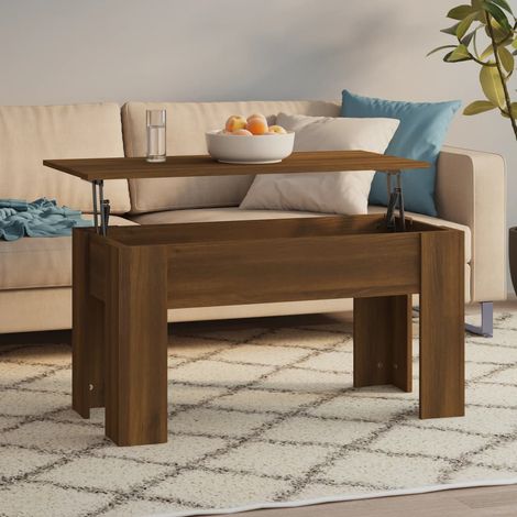 Couchtisch Braun Eichen-Optik 101x49x52 cm Holzwerkstoff (1/5)