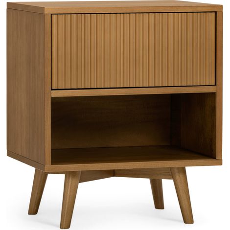 Teamson Home Tremolo Bedside Table 1 Drawer Nightstand, Natural (1/5)