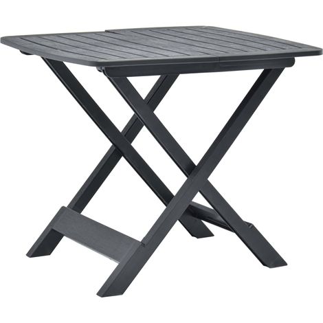 Gartentisch Klappbar Anthrazit 79x72x70 cm Kunststoff