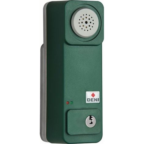 DENI  Vigilante  de  puerta  EH  preparado  para  medio  cilindro  de  perfil  lacado  verde  -  Alarma  previa  -  23100100 (1/4)