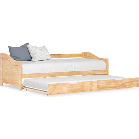 vidaXL Estructura sofá cama extraíble sin colchón madera pino 90x200cm (1/5)