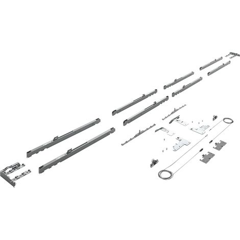 Hettich Schiebetür Dämpfer TopLine XL Silent System Dämpfungs-Set, 4-türig 30-80kg, grau (1/2)