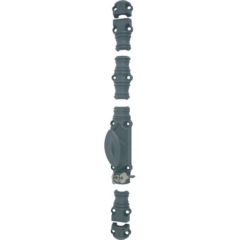 Crémone rustique RY59 série forte 16x8 brut bouton à clé JARDINIER MASSARD J041300