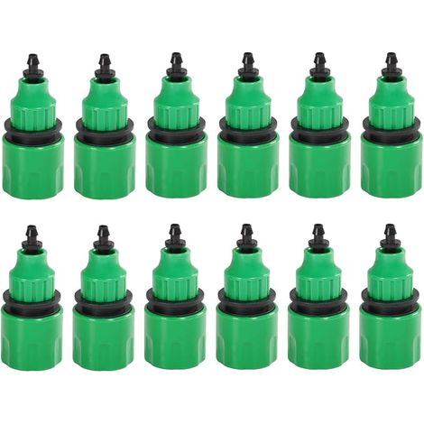Lot de 12 raccords de tuyau en plastique 4/7 et 8/11, raccord rapide pour tuyau d'arrosage en plastique (1/5)