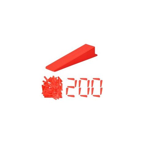 Lot de 200 PiècesSystème de Nivellement Carrelage, Cale réutilisables Autonivelant, Cales de serrage pour Carrelage, Outil Niveleur du Carreleur Systeme de Nivellement à Pince