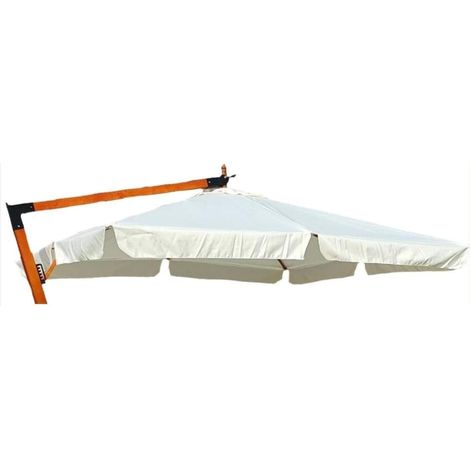 Toile de Rechange pour Parasol déentré en Bois 3 x 4 m Airvent Type Lourd 380 g/m² Imperméable Fixation à vis (1/5)