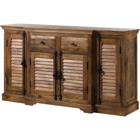 RODEZ 121 Credenza in legno di mango - oliato / marrone scuro 160x45x90