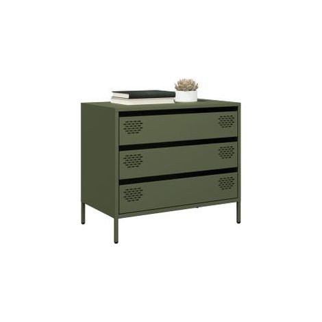 Buffet vert olive 68x39x58,5 acier laminé à froid (1/5)