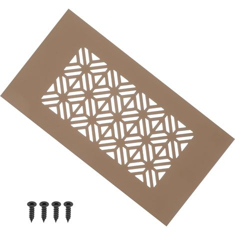 Grille Ventilation 150 x 80 mm, Grille D'aération De Porte, Grille De Ventilation, Grille de ventilation en aluminium,Avec Vis De Montage Pour Cabinet Armoire Porte, Marron (1/5)