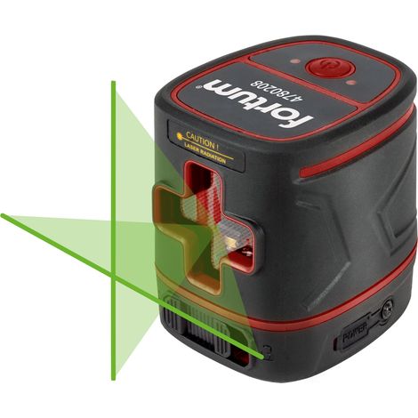 FORTUM grüner Laser-Linienkreuz, selbstnivellierend, 3,7 V, 1,4 Ah Li-Ion, USB, 4780208