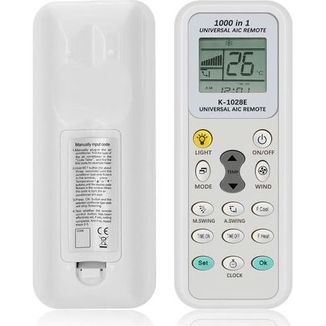 Télécommande Universelle Climatiseur, Compatible avec Gree, Beauty, Xiaomi, Haier, Toshiba, Panasonic et d'autres Marques de Climatiseurs (1/5)