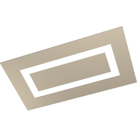 Plafoniera Moderna Rettangolare Carpet Metallo Sabbia 4 Luci 2G11 70X39Cm (1/4)