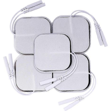 TENS-Elektrodenpads, Physiotherapie-Zubehör, selbstklebende Ersatzpflaster aus Vliesstoff für elektrische TENS-Massagegeräte – 10 Stück, 5 x 5 cm