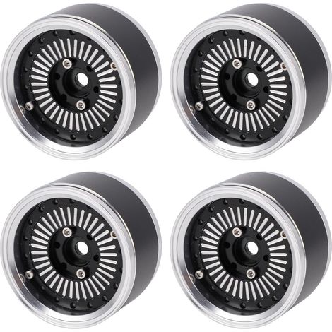 Jantes de Roue en Alliage D'aluminium pour Voiture RC 1/10, Revêtement anodisé, Dissipation Thermique pour Pneus de 1.9 Pouces (1/5)